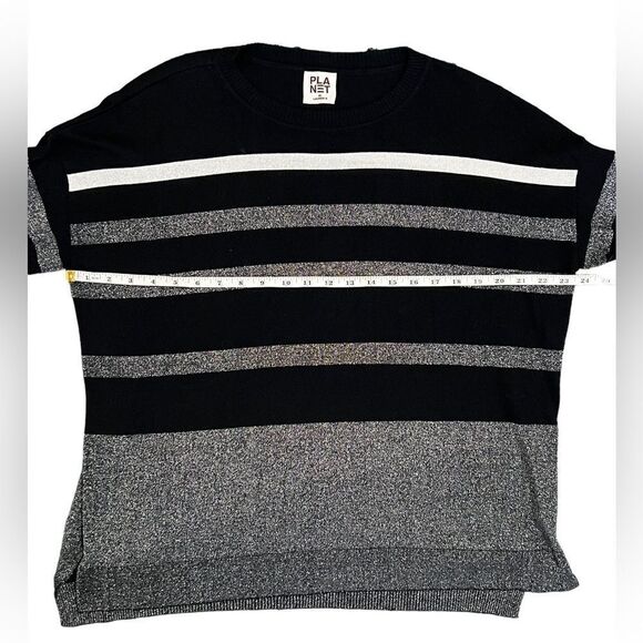 Planet By LaurenG Sweater Pima Cotton Glitter Girl Crewneck One size - Picture 4 of 15